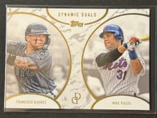 2025 Topps Dynamic Duals Base Set Francisco Alvarez / Mike Piazza #40 card