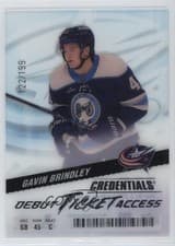 2024-25 Upper Deck Credentials Acetate Debut Ticket Access Gavin Brindley #DTAA-GB card