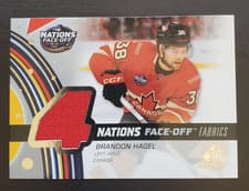 2025-26 SP Game Used 2025 4 Nations Face-Off Fabrics Brandon Hagel #4N-BH card