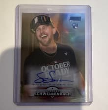2025 Stadium Club Chrome Autographs Spencer Schwellenbach #SCCA-SS card