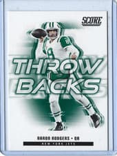 Aaron Rodgers 2025 Panini Score Throwbacks card