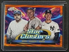 2025 Topps Cosmic Chrome Star Clusters Mickey Mantle/Aaron Judge/Babe Ruth #TSC-2