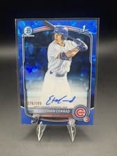 2025 Bowman Draft Sapphire Sapphire Chrome Prospect Autographs Ethan Conrad #CPA-EC card