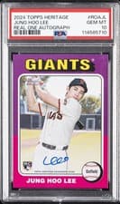 Jung Hoo Lee 2024 Topps Heritage Real One Autograph card
