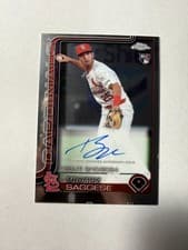 2025 Topps Chrome Update Rookie Debut Autographs Thomas Saggese #CRDA-TSA card