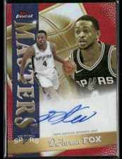 2025-26 Finest Masters Autographs De'Aaron Fox #MA-DF card