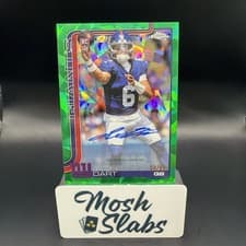 2025 Topps Chrome Sapphire Rookies Autographs Sapphire Jaxson Dart #RA-JD card