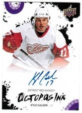 2025-26 Upper Deck Detroit Red Wings Centennial Octopus Ink Inscriptions Kyle Calder "1st DET Goal #OI-KC card