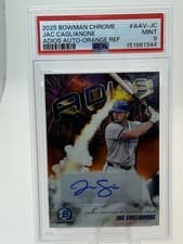 2025 Bowman Chrome Adios Autographs Jac Caglianone #AAV-JC card