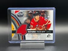 2025-26 SP Game Used 2025 4 Nations Face-Off Fabrics Nathan MacKinnon #4N-MA card