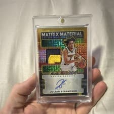 2024-25 Panini Obsidian Matrix Material Autos Julian Strawther #MM-JSD card