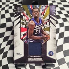 2025-26 Topps Woven Wonders Relics Leonard Miller #WW-LM card