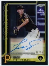 2025 Topps Pro Debut Chrome Autographs Levi Sterling #PDC-34 card