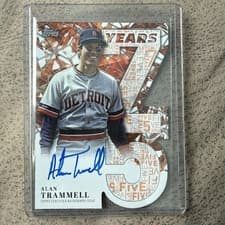 2026 Topps 75 Years of Topps Die-Cut Autographs Alan Trammell #75YA-AT card