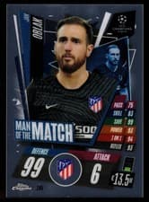 Jan Oblak 2020 Topps Chrome Match Attax UEFA Champions League card