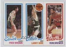 Fred Brown / Larry Bird / Ron Brewer #31 / 198 / 228 1980 Topps card