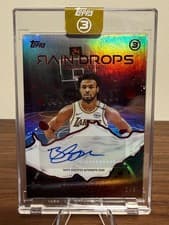 2025-26 Topps 3 Raindrops Signatures Bronny James #RS-BJ card