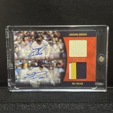 Jackson Chourio/Sal Frelick 2025 Topps Update Major League Material Dual Autographs card