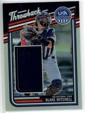 2026 Panini Stars & Stripes Prizm Throwback Materials Blake Mitchell #20 card