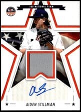 2025 Panini Stars & Stripes Signature Materials Aiden Stillman #SSM-AS card