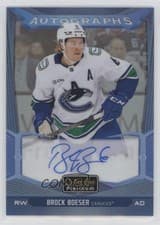 2024-25 O-Pee-Chee Platinum Blue Rainbow Autographs Brock Boeser #BA-BO card