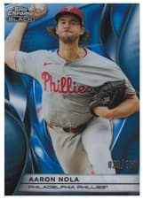 2025 Topps Chrome Black Base Set Aaron Nola #76 card