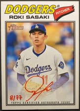 2026 Topps Heritage Real One Autographs Roki Sasaki #ROA-RS card