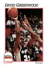 David Greenwood 1991-92 Hoops Base Set card