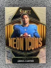 2025 Panini Select Neon Icons Abdul Carter #19 card