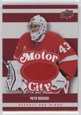 2025-26 Upper Deck Detroit Red Wings Centennial Motor City Materials Petr Mrazek #MCM-PM card