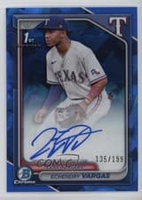 2024 Bowman Chrome Sapphire Edition Chrome Sapphire Prospect Autographs Echedry Vargas #CSPA-EV card