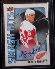 2025-26 Upper Deck Detroit Red Wings Centennial Smash Hits Auto Darren McCarty #SH-6 card