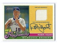 2025 Topps Heritage Flashbacks Autographed Relic Robin Yount #FAR-RY card