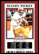 Marcus Allen 2019 Panini Contenders Draft Picks card