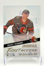 2024-25 Upper Deck Credentials Acetate Ticket Access Brady Tkachuk #TA-BT card
