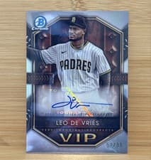 2025 Bowman Very Important Prospects Autographs Leo De Vries #VIP-LD card