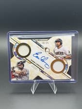 2025 Topps Diamond Icons Single Player Dual Team Autographed Relics Evan Longoria #DTA-EL card