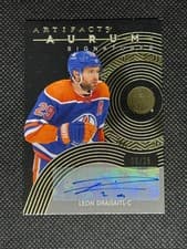 Leon Draisaitl 2024-25 Upper Deck Artifacts Aurum Signatures card