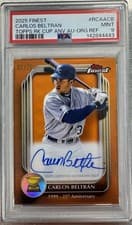 2025 Finest Rookie Cup Anniversary Autographs Carlos Beltrán #RCAA-CB card