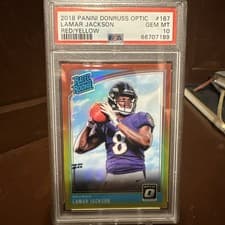 Lamar Jackson 2018 Donruss Optic card