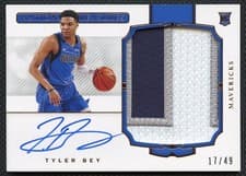 Tyler Bey 2020 Panini National Treasures card