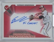 2025 Topps Pristine Personal Endorsements Autographs Gunnar Henderson #PPEA-GH card