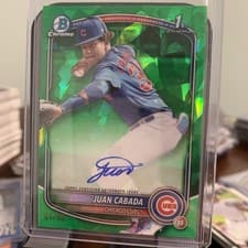 2025 Bowman Chrome Sapphire Edition Prospect Autographs Juan Cabada #CPSA-JC card