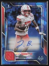 2025 Bowman University Chrome Sapphire Chrome Prospect Autographs Jacory Barney Jr. #BCA-JB card
