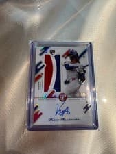 2025 Topps Pristine Rookie Jumbo Autograph Relics Kevin Alcántara #RJAR-KA card