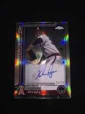 2025 Topps Chrome Update Legends Autographs Nolan Ryan #CLA-NR card