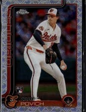 2025 Topps Chrome Logofractor Edition Base Set Cade Povich #140 card