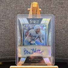 Bruce Matthews 2021 Panini Select Signatures Select card