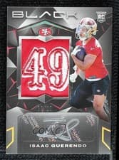 2024 Panini Black Rookie Patch Autographs Isaac Guerendo #242 card
