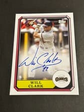 2025 Topps Archives 1987 Topps Boardwalk and Baseball Autographs Will Clark #87BBA-WC card